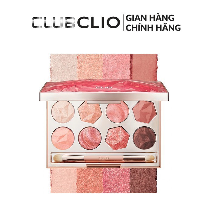 (HSD-01/06/23)Màu Mắt Trang Điểm Clio Prism Air Eye Palette 02 Pink Addict 1.5G X 8