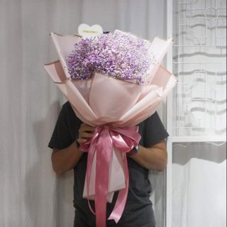 [ Hoa khô ] Bó hoa baby khô tím nhập khẩu, quà tặng ý nghĩa