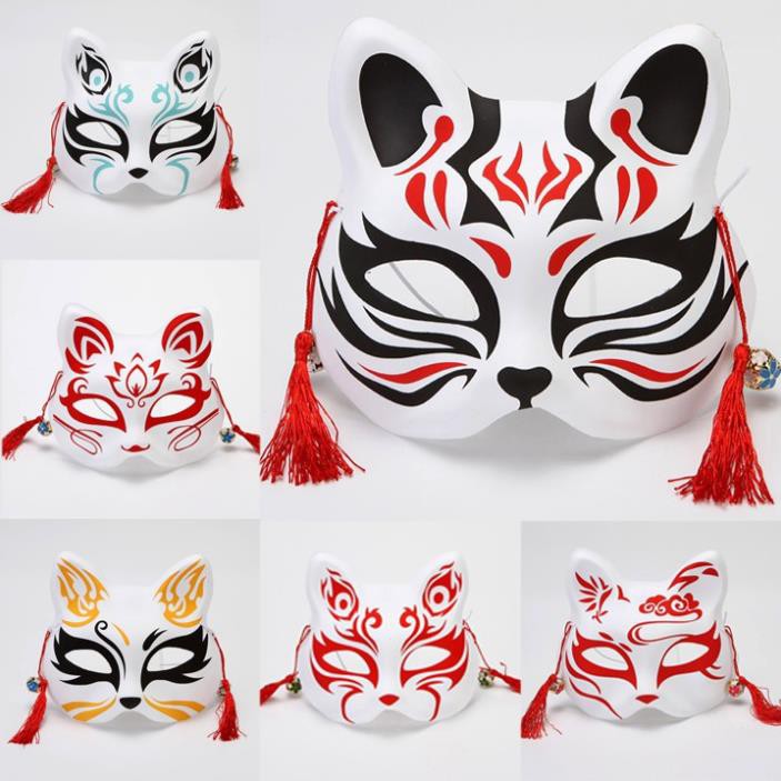 Mặt nạ vẽ mèo phong cách hóa trang mask fox cosplay A032