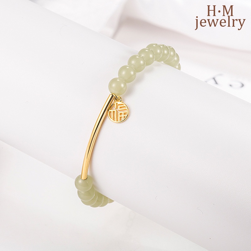 Vòng Tay May Mắn Xâu Hạt Tròn Mang Lại May Mắn