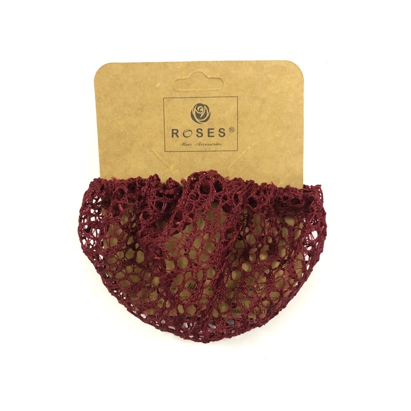 1 Lưới búi tóc màu đỏ đô, hồng, xanh da trời, vàng ROSES