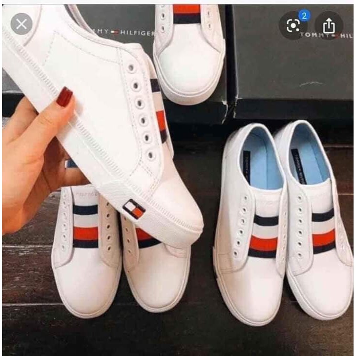 flag laceless sneaker tommy