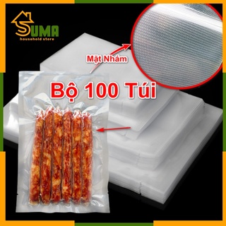 Túi hút chân không thực phẩm một mặt nhám đựng thực phẩm kích thước từ 7cm- 28cm