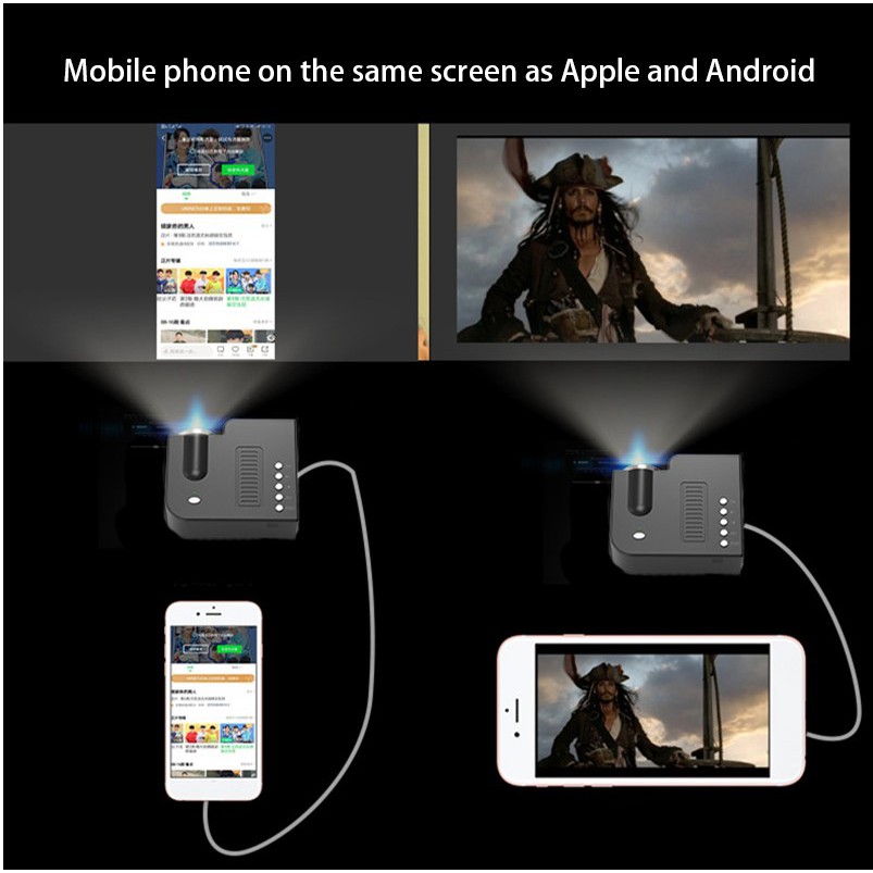 Máy chiếu gia đình Uc28CMini Máy chiếu LED di động Cắm trại Office meeting HD 1080P, Cho giải trí rạp hát tại nhà | BigBuy360 - bigbuy360.vn