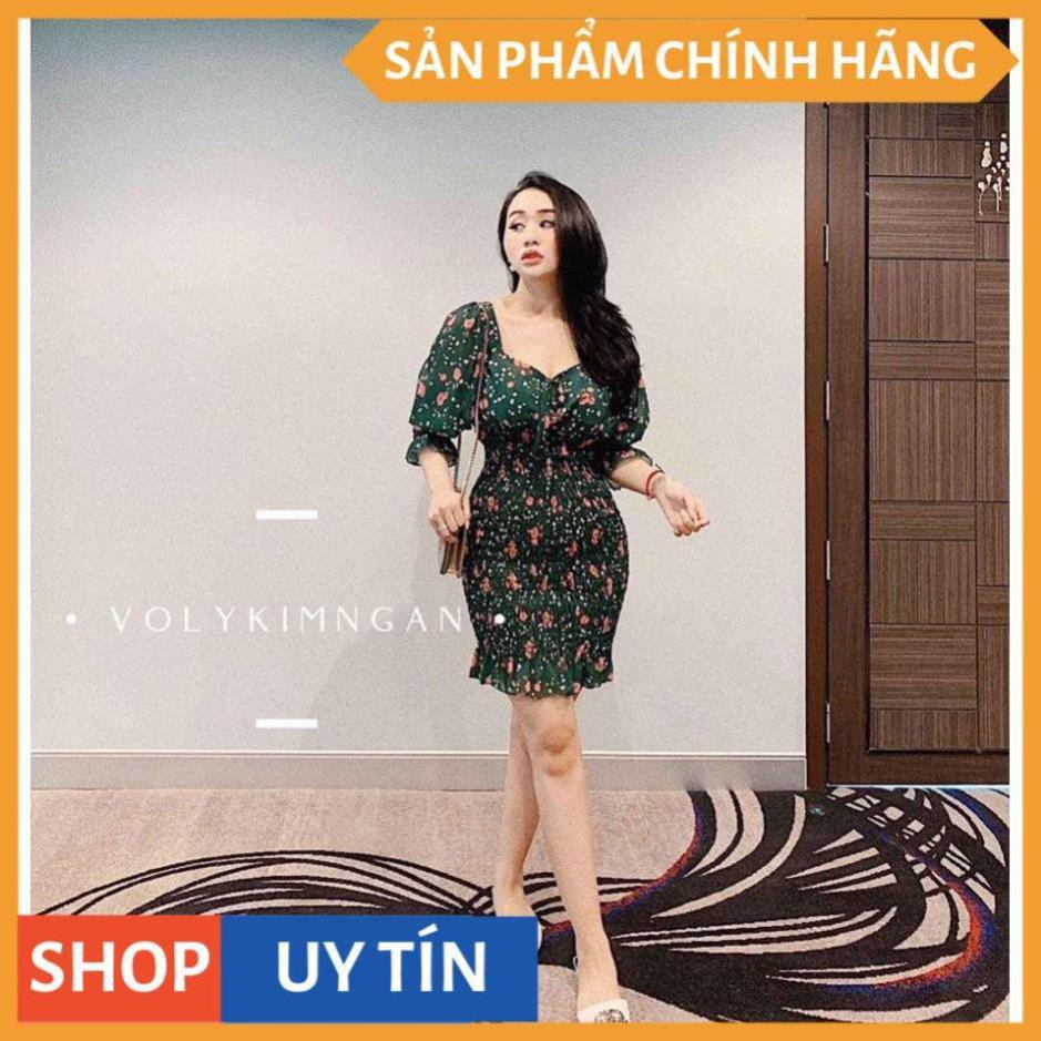 Đầm body tay dài phồng hở lưng cột nơ ( họa tiết hoa hơi khác mẫu nên có Video quay thật sp nhé khách) VADA -ĐB732  ྇ ྇