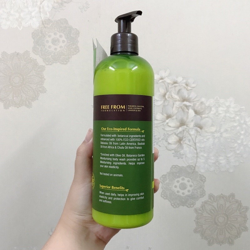 Sữa Tắm Botaneco Garden Trio Oil Body Wash Moisturising Dưỡng Ẩm 500ml
