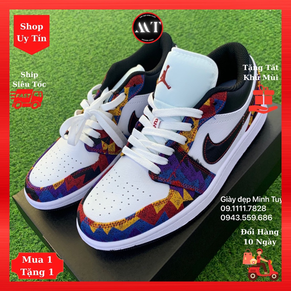 Giày Jordan1_Thổ Cẩm Low sneaker thể thao nam nữ chất lượng cao, giá rẻ tốt nhất thị trường Hà Nội - toàn quốc