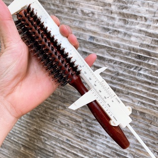 Lược sấy tóc cán gỗ, lược tròn