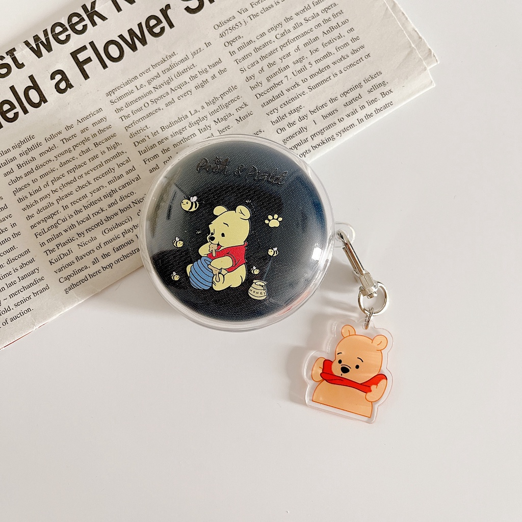 Vỏ Bảo Vệ Hộp Sạc Tai Nghe OPPO ENCO W31 Bằng TPU Mềm Trong Suốt Chống Sốc In Hình Hoạt Hình Đơn Giản