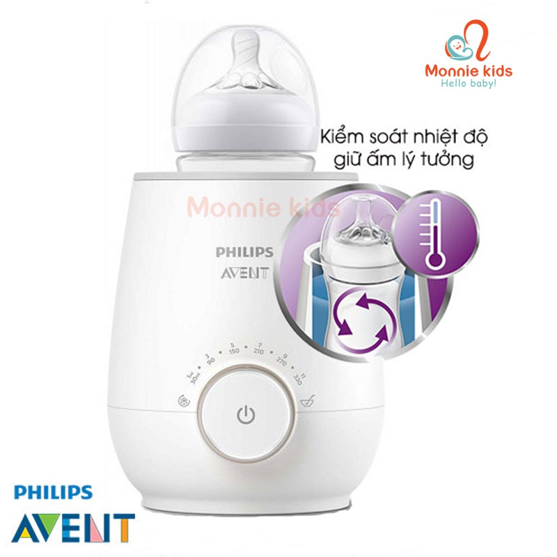 Máy hâm sữa cho bé Philips Avent Sunshine SCF358/00, máy ủ sữa thông minh - Monnie Kids