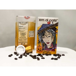 Viên nén cà phê "Em ơi Café" - Vị Bourdon  - Hộp 10 viên nhựa phân huỷ