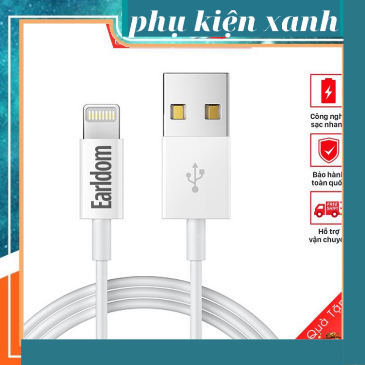 Dây sạc nhanh IPEarldom,cáp sạc IPchống rồi truyền tải dữ liệu tốt-EC025i