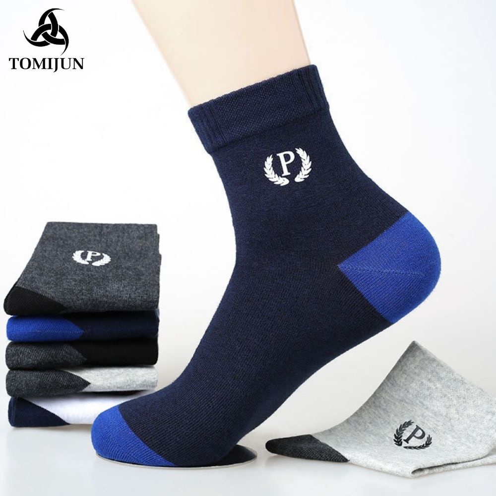 Vớ Tất cổ cao nam nữ TOMIJUN Vớ nam nữ thể thao, chất cotton mềm mịn, co giãn, chống hôi và khử mùi hiệu quả
