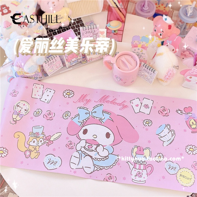 Thảm Lót Bàn Trà Cách Nhiệt Chống Bẩn Hình Anime Sanrio Melody Kuromi Đáng Yêu 30*67cm