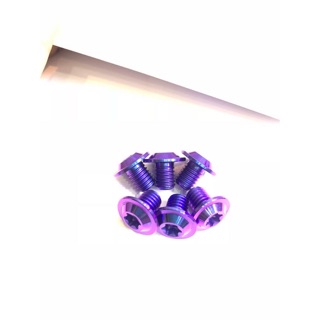 Ốc 8li10 đầu dù mỏng Titan Gr5, bắt ốc lòng đĩa và nhiều vị trí đồng kích thước trên xe