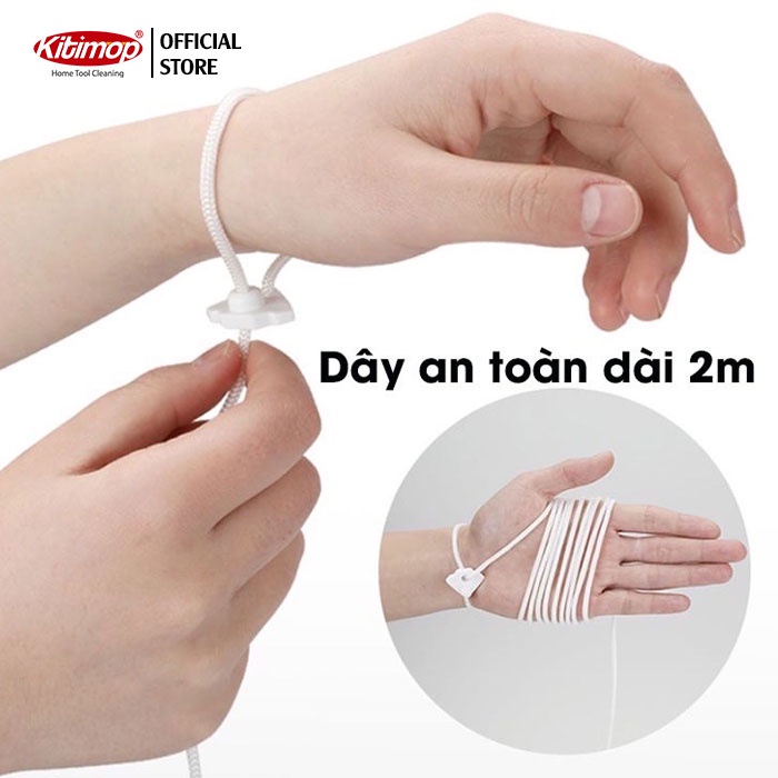 Bộ lau kính nam châm 2 mặt Kitimop-NC01 lau 1 lần sạch 2 mặt kính, nam châm hút mạnh, bảo hành 12 tháng, kèm 1 bộ sơ cua
