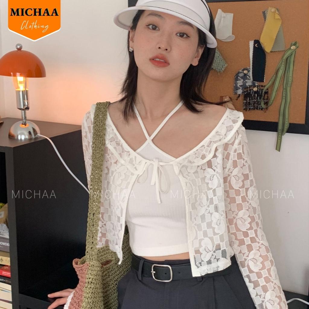 Áo Croptop KiểU YếM 2 DÂY CHÉO MẢNH Nữ Thun Gân, Áo Dây Đắp Chéo Cổ - MICHAA