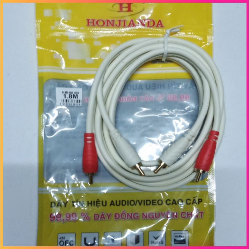 Dây cáp tín hiệu Âm thanh  4 đầu Bông sen , dây xịn đủ kích thước