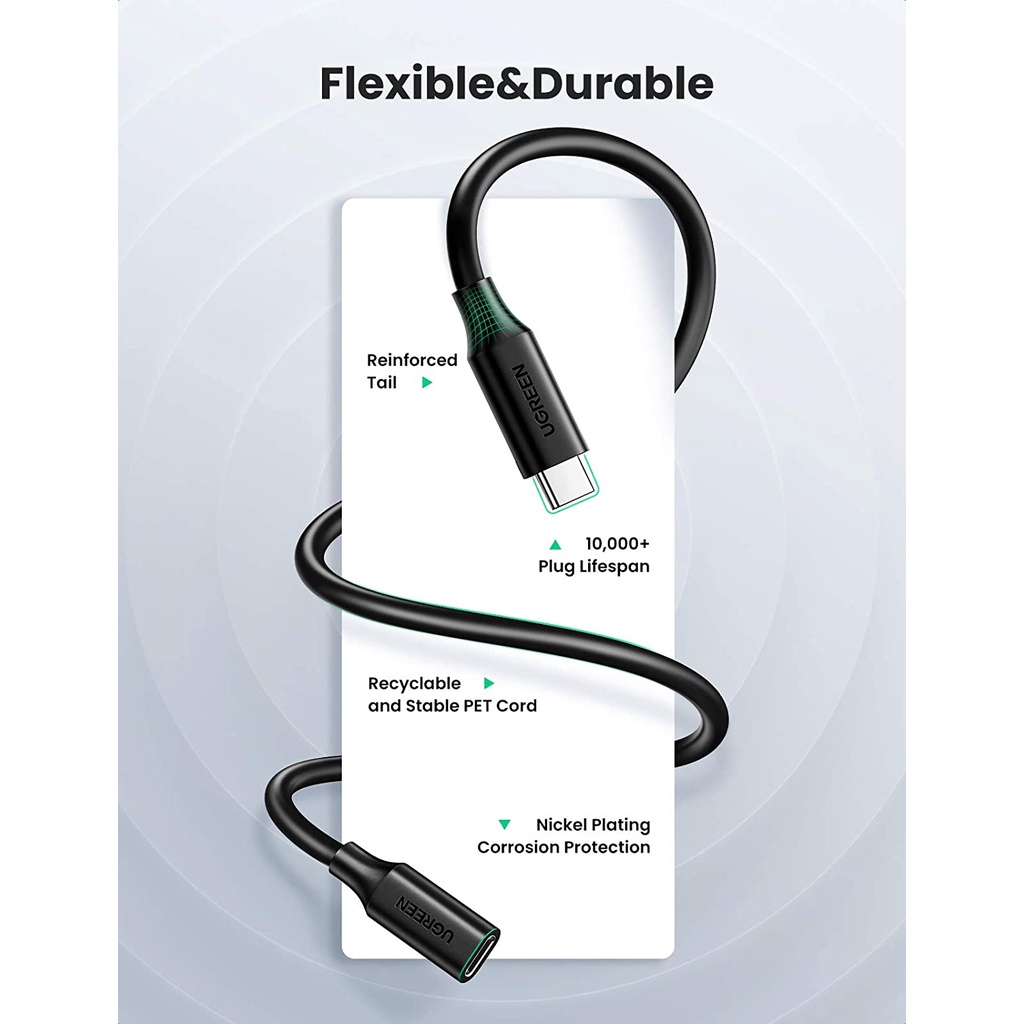 Cáp nối dài Gen 2 USB type C dài 1m UGREEN 10387