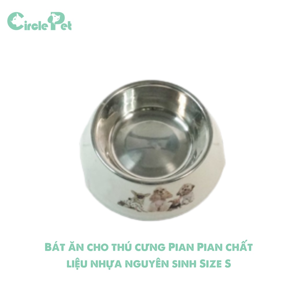 Bát Ăn Cho Thú Cưng Hình Tròn Chất Liệu Nhựa Nguyên Sinh Cao Cấp PIAN PIAN Nhiều Kích Cỡ - Circle Pet