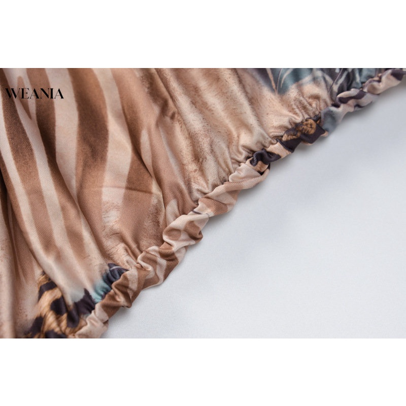 Đầm SáT NáCh Cổ TròN In HọA TiếT Nghệ ThuậT Cho Nữ