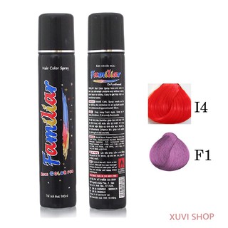 GIÁ SỈ Keo Xịt Tóc Màu Tạo Kiểu Tại Nhà FAMILIAR 100ml 20 Màu Sắc Lựa Chọn