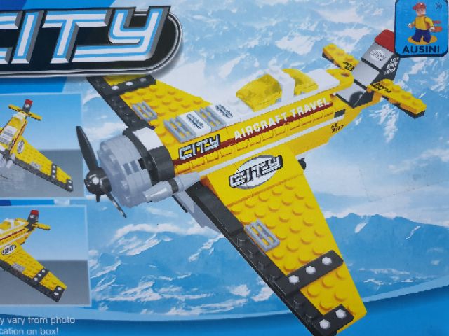 Lego ausini 25405 city mô hình máy bay cánh quạt trước biểu diễn trên không màu vàng sử dụng siêu năng lượng
