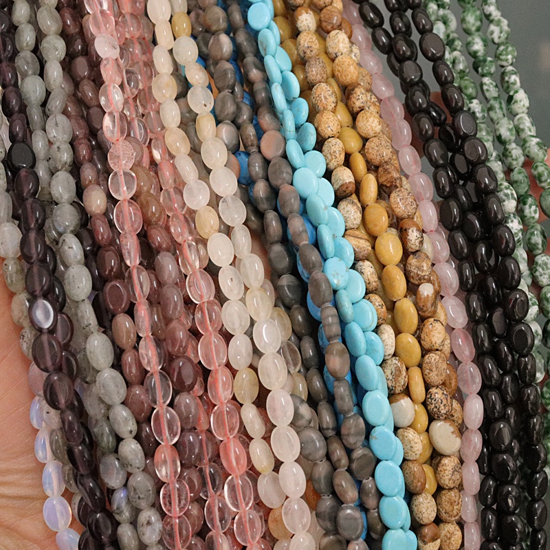 DIY Imitation Oval Shape Spacer Beads Multicolor For Making Accessoires 6x8mm