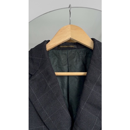 Set áo blazer đệm vai hai lớp và chân váy midi dài voan xếp ly đuôi cá thời trang cao cấp