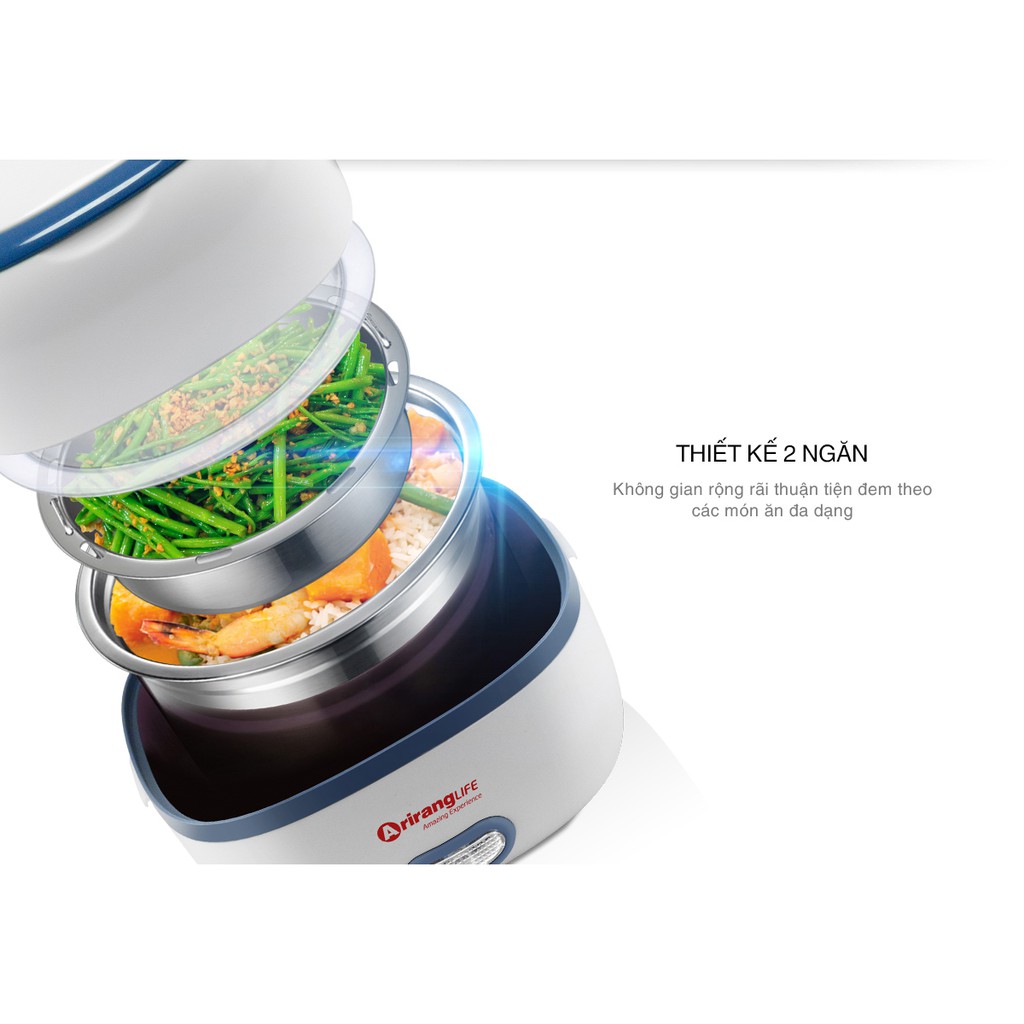 Hộp hâm nóng chân không 1 tầng ArirangLife EL-ALS2012 (Trắng) | BigBuy360 - bigbuy360.vn