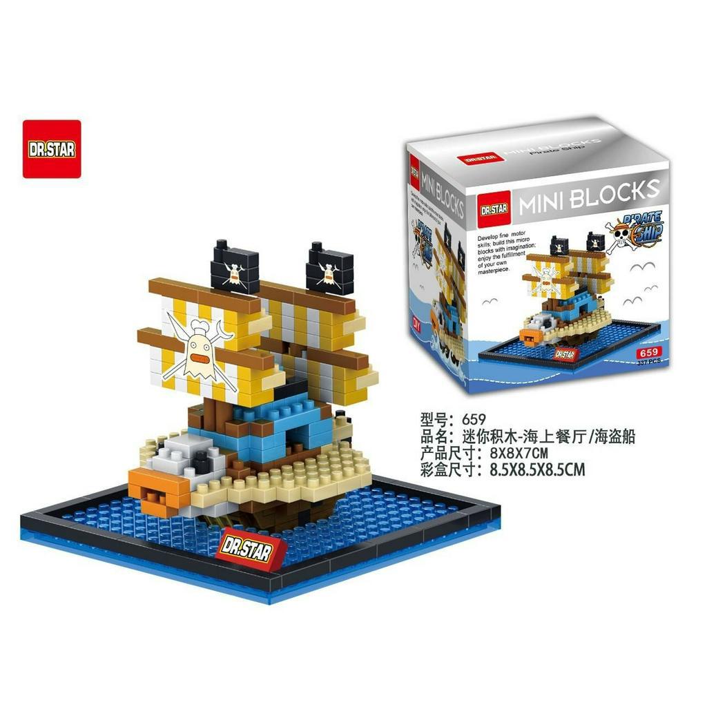 Combo 4 thuyền hải tặc nhỏ tặng kèm búa