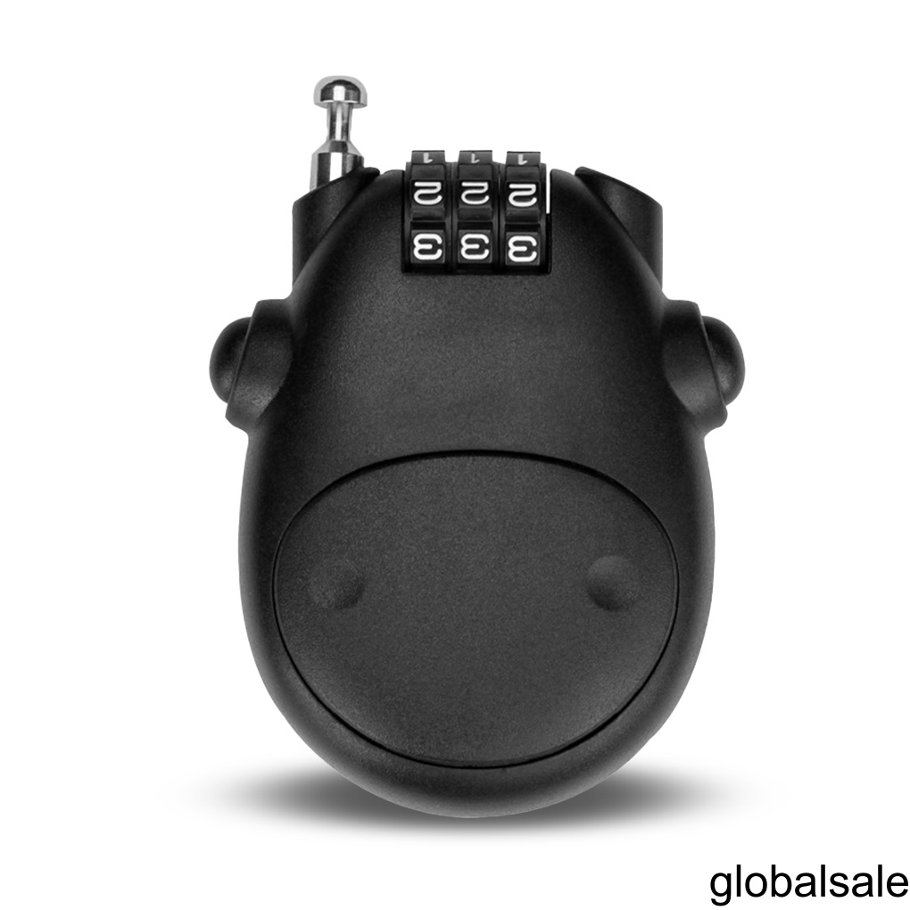 Helmet Coded Lock Telescopic Steel Cable Motorbike Combination Padlock Anti-theft Password Wheel Locking Tool
