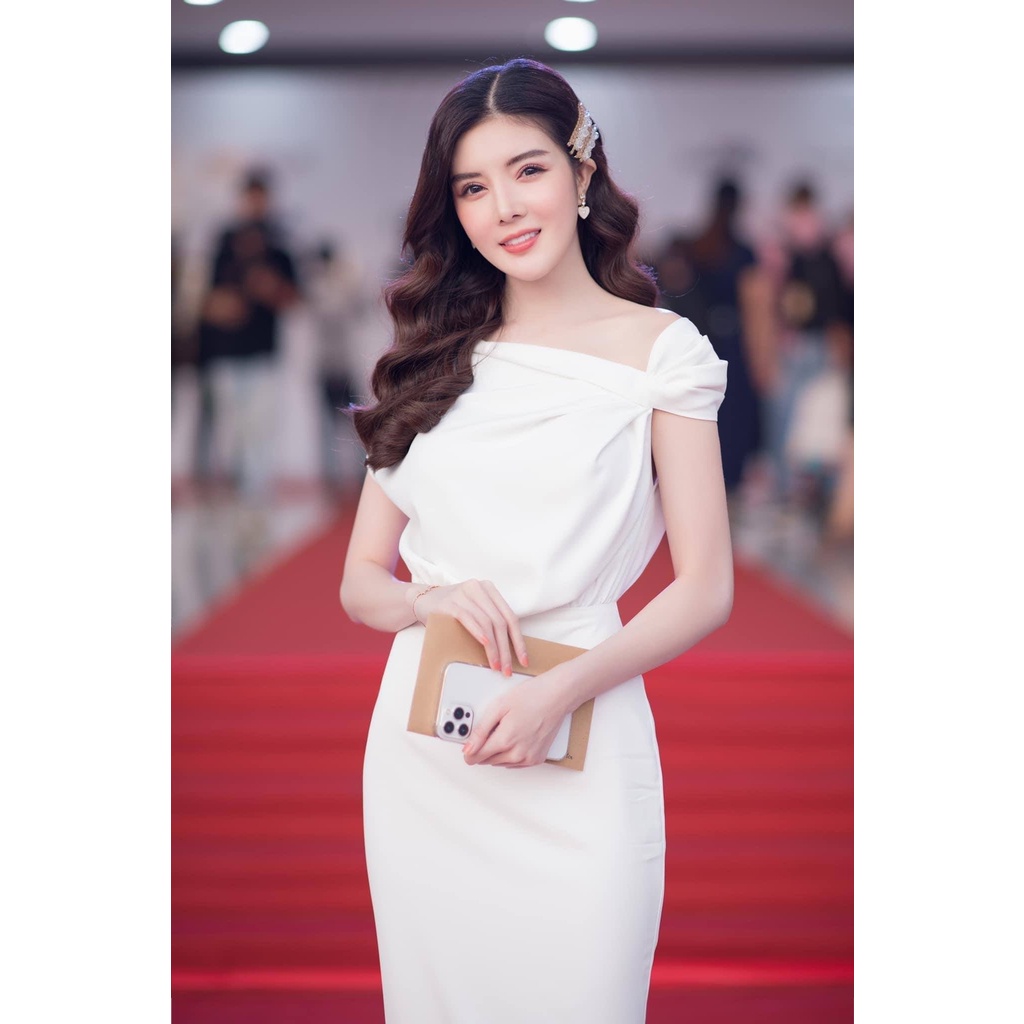 Váy đầm Trắng sang trọng đi làm đi chơi  LEMINA