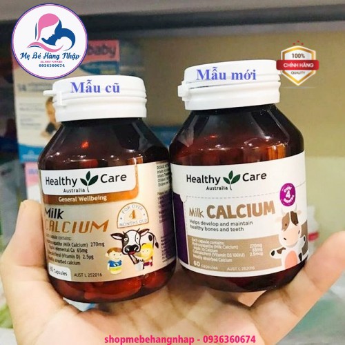 Canxi sữa Milk calcium Healthy care - Milk canxi 60v úc