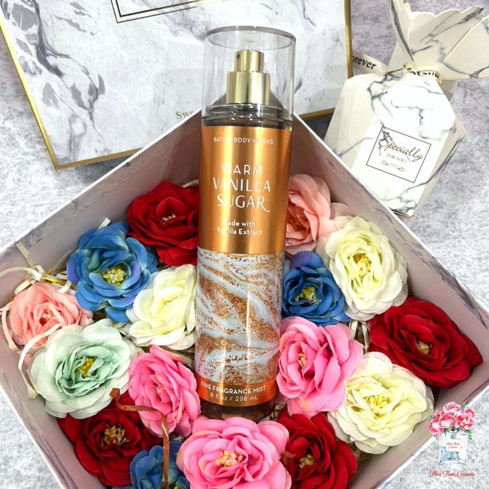 Xịt Thơm Toàn Thân Bath Body & Works Warm Vanilla Sugar Fine Fragrance Mist Hương Thơm Nhẹ Nhàng Thanh Cao 236ml