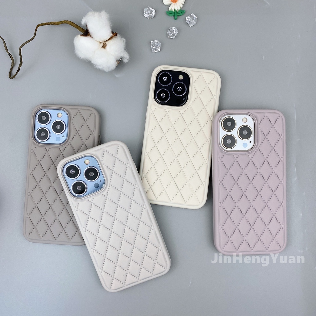 Ốp Điện Thoại Silicon Họa Tiết Vân Kim Cương Chống Sốc Cho IPhone 13 12 11 Pro X XS MAX XR