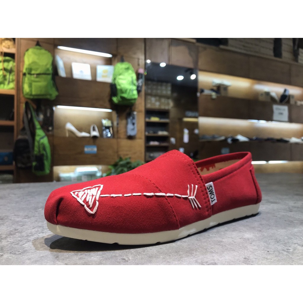 Giày toms Xương Cá Đỏ, RED (Đế cao su đúc) | BigBuy360 - bigbuy360.vn