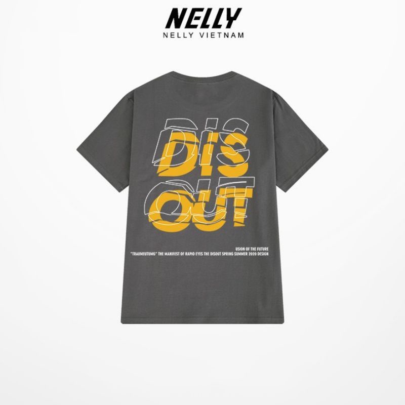 Áo thun tay lỡ unisex Dis out