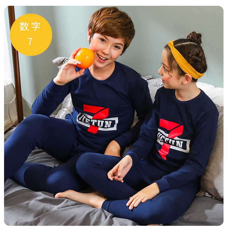 Bộ Đồ Ngủ Tay Dài Chất Liệu Cotton 140cm - 175cm Thời Trang Xuân Thu Cho Nam Nữ
