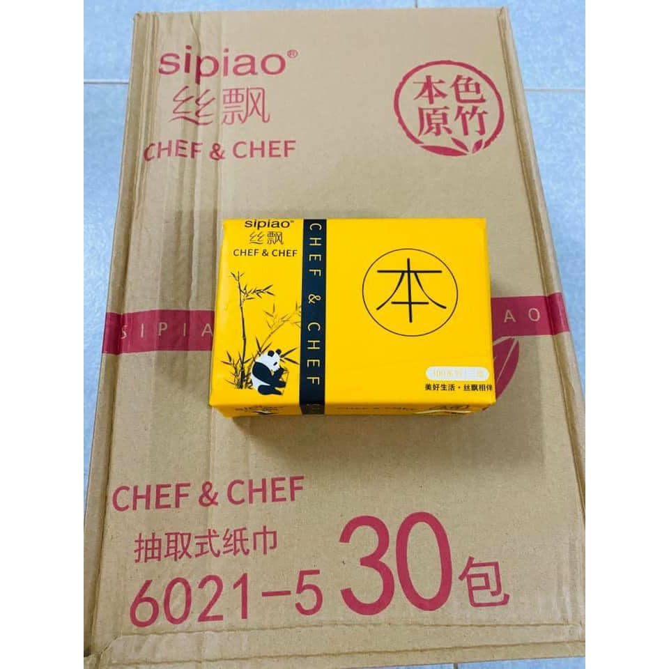 GIẤY ĂN GẤU TRÚC SIPIAO ❤️THÙNG 30 GÓI❤️ MÃ 6021-5 [GIẤY 270 TỜ][SIÊU RẺ]