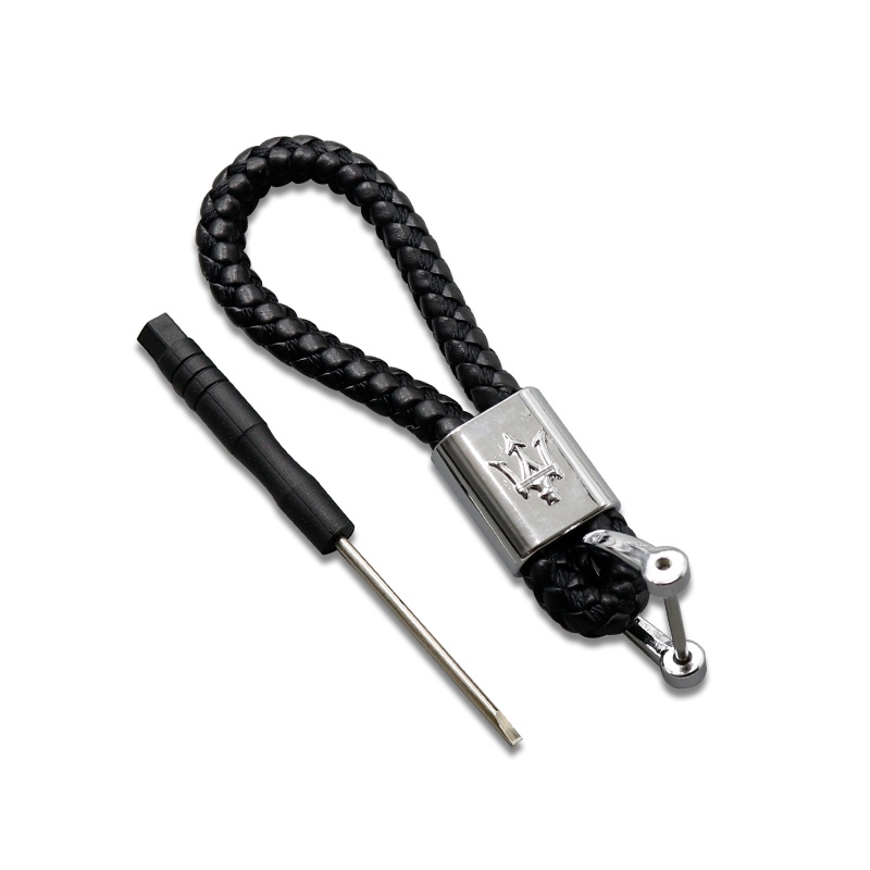 1 Móc Khóa Dây Da Bện Cho Maserati Quattroporte Ghibli GranTurismo Gran Cabrio Levante