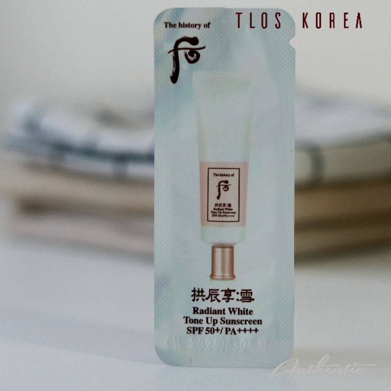 Gói Kem Chống Nắng Whoo Trắng Dưỡng Trắng, Nâng Tông Da 1Ml