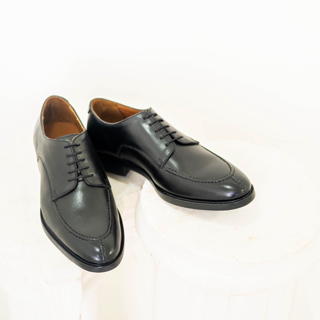 Giày Tây Cổ Thấp Nam Derby Split Toe Da Bò Đen Cao Cấp Phong Cách Lịch Lãm - Thương Hiệu Steeler