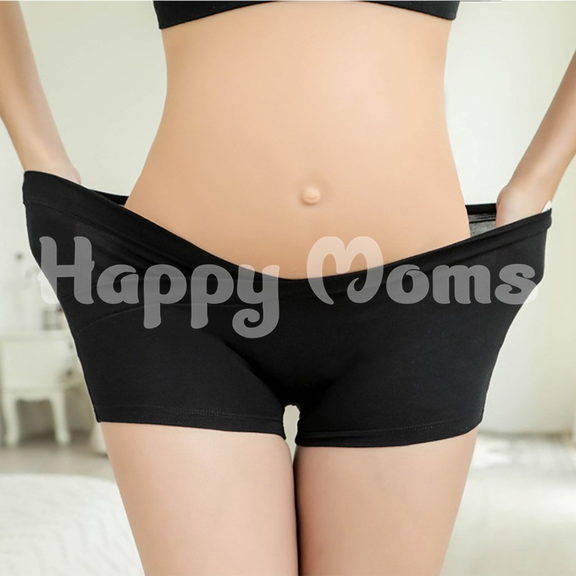 Quần Đùi Bầu - Quần Mặc Váy Bầu Mềm Mịn Co Giãn - Đũng Lót Rộng Không Cần Mặc Quần Lót - Đồ bầu HappyMom
