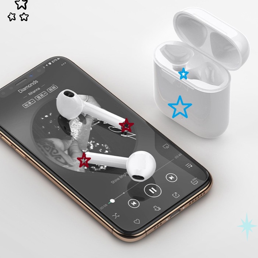 Tai Nghe Bluetooth Không Dây j12 TWS 5.0 Có Micro Nghe Gọi Cảm Ứng Chạm Chơi Game Giảm Tiếng Ồn-J12_Trang-Podos_official