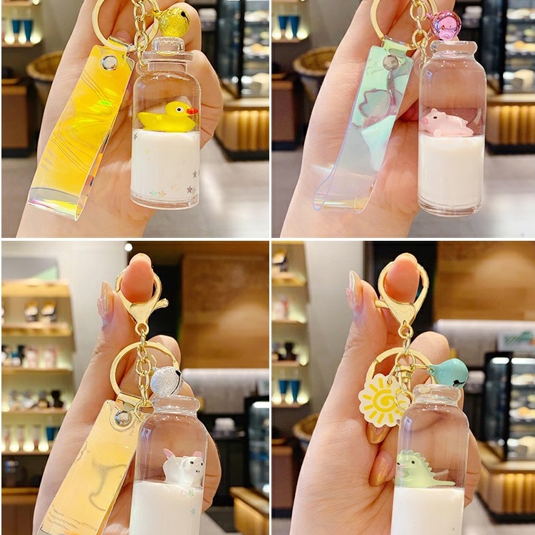 Móc Khóa Cute 𝐃𝐀𝐈𝐐𝐔𝐀𝐍𝐆𝐆𝐑𝐎𝐔𝐏 Móc khóa heo con trong bình sữa xinh xắn dễ thương - #móc_khóa