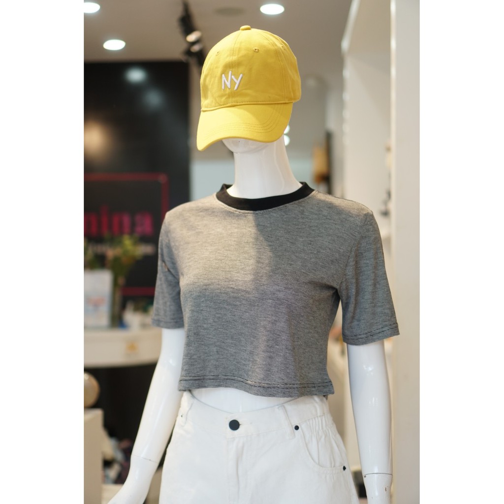 Áo Thun Croptop 050 Sọc Đen