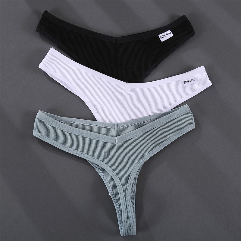 Cotton Thongs Women Sexy V Waist G-String Comfortable Striped Thong Panties Women T-back Underpants M-XL Female Bikini | BigBuy360 - bigbuy360.vn