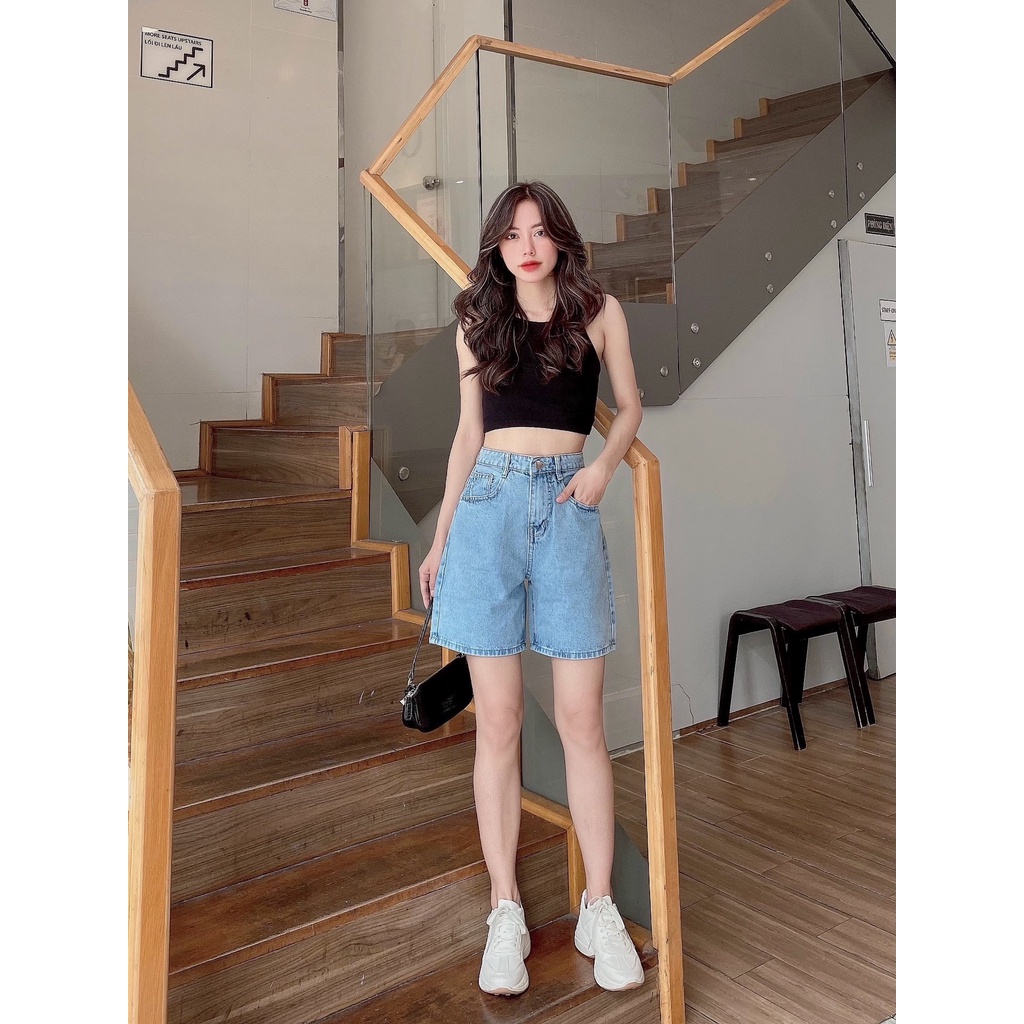 Quần Jean ngố nữ Fm Style chất liệu Jeans cao cấp, short trẻ trung - thời trang - hiện đại 220307600