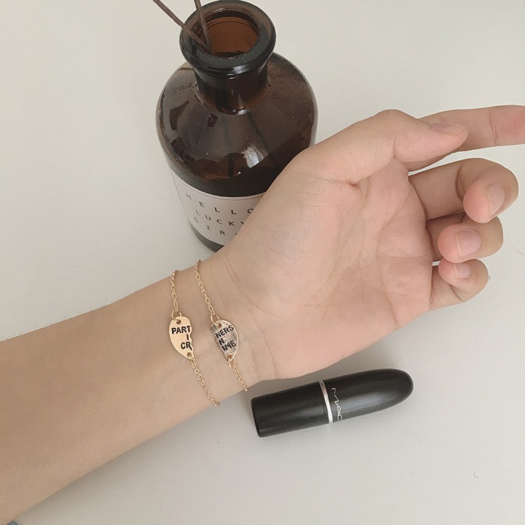 [AH28]LẮC TAY 2 NỬA TRÁI TIM SIÊU DỄ THƯƠNG